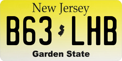 NJ license plate B63LHB