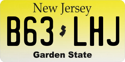 NJ license plate B63LHJ