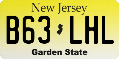 NJ license plate B63LHL