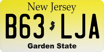 NJ license plate B63LJA
