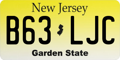 NJ license plate B63LJC