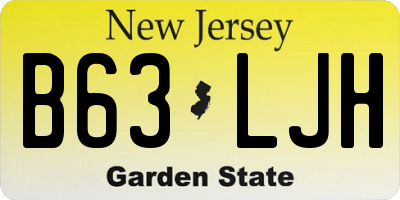 NJ license plate B63LJH