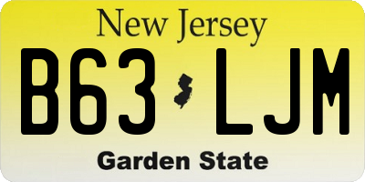 NJ license plate B63LJM