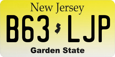 NJ license plate B63LJP