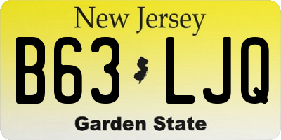 NJ license plate B63LJQ