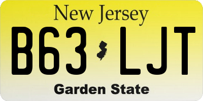 NJ license plate B63LJT