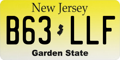 NJ license plate B63LLF