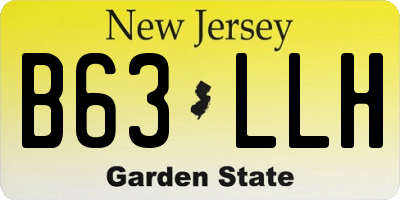 NJ license plate B63LLH