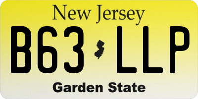 NJ license plate B63LLP