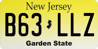 NJ license plate B63LLZ