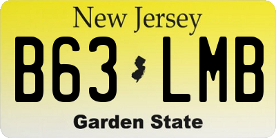 NJ license plate B63LMB