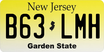 NJ license plate B63LMH