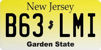 NJ license plate B63LMI