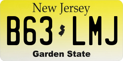 NJ license plate B63LMJ