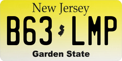 NJ license plate B63LMP