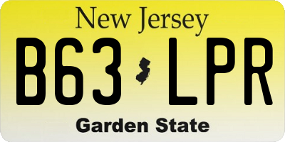 NJ license plate B63LPR