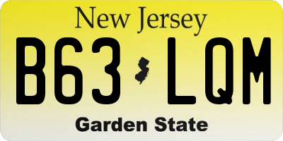 NJ license plate B63LQM