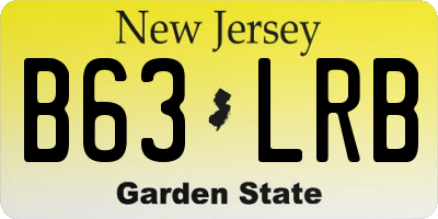 NJ license plate B63LRB