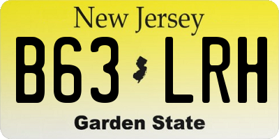 NJ license plate B63LRH