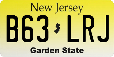NJ license plate B63LRJ