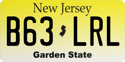 NJ license plate B63LRL