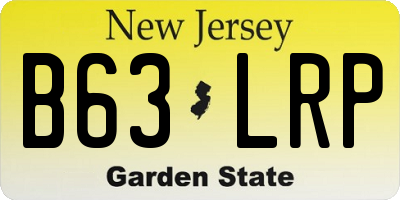 NJ license plate B63LRP