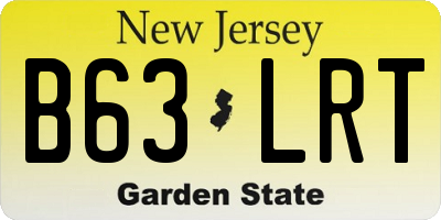 NJ license plate B63LRT
