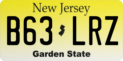 NJ license plate B63LRZ