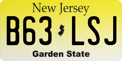 NJ license plate B63LSJ