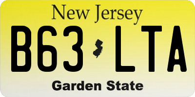 NJ license plate B63LTA