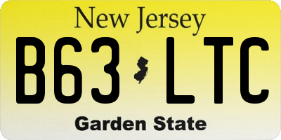 NJ license plate B63LTC