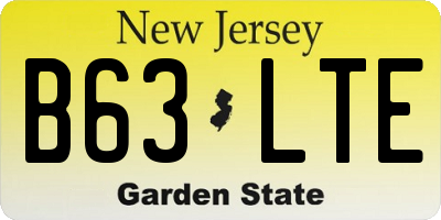 NJ license plate B63LTE