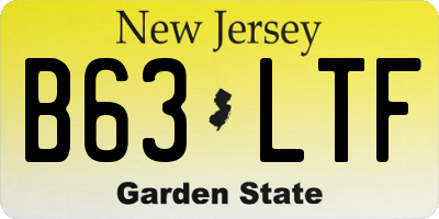 NJ license plate B63LTF