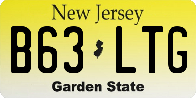 NJ license plate B63LTG