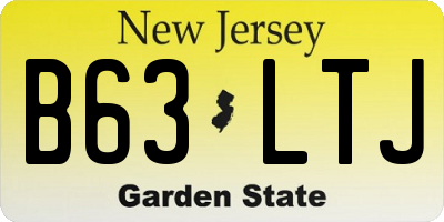 NJ license plate B63LTJ
