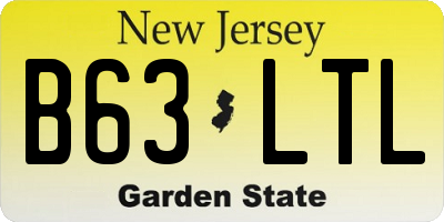 NJ license plate B63LTL