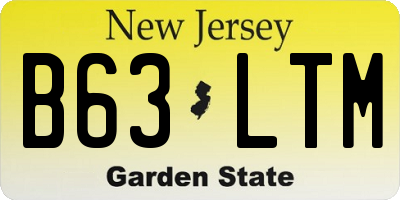 NJ license plate B63LTM