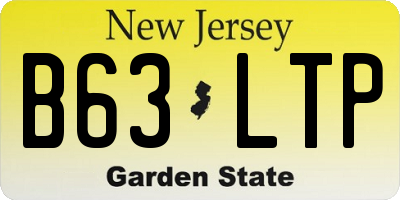 NJ license plate B63LTP
