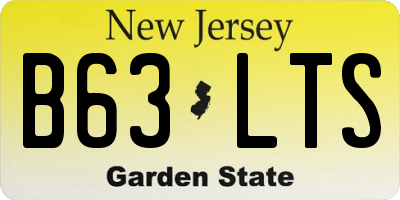 NJ license plate B63LTS