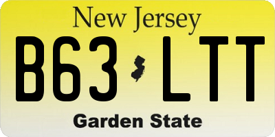 NJ license plate B63LTT