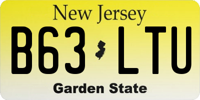 NJ license plate B63LTU