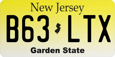NJ license plate B63LTX