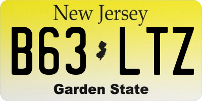NJ license plate B63LTZ