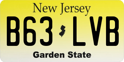 NJ license plate B63LVB