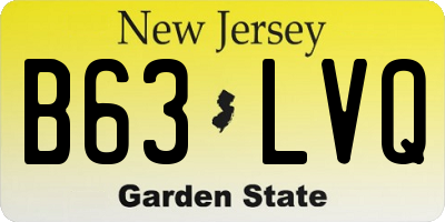 NJ license plate B63LVQ