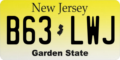 NJ license plate B63LWJ