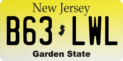 NJ license plate B63LWL