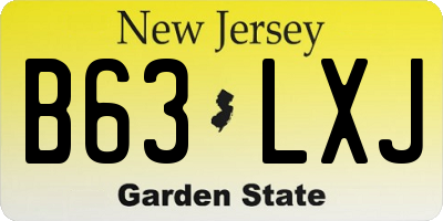 NJ license plate B63LXJ
