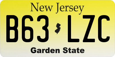 NJ license plate B63LZC
