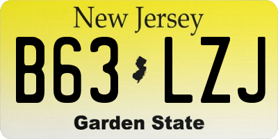NJ license plate B63LZJ